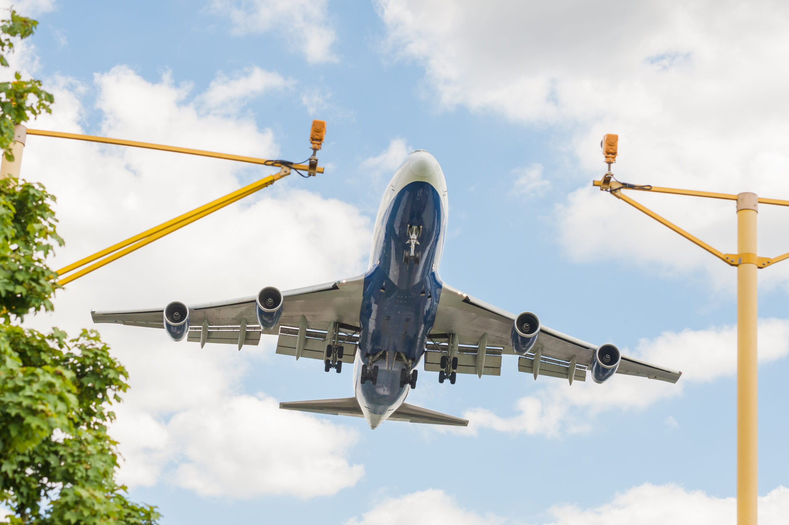 large passenger jet landing